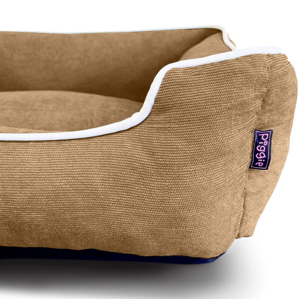 Personalised Dog Bed - Luxury Beige Corduroy